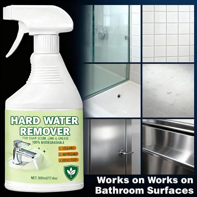 SCUM BUM Hard Water Remover, Shower Cleaner for Shower, Glass, Toilet, Water Pipe, Tub & Sink 500 ml/17.6fl oz