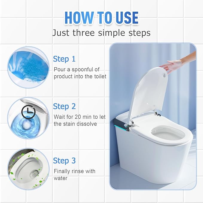 Foam Toilet Cleaner, 2025 Upgrade Toilet Bowl Cleaner, Advanced Bathroom Cleaner for Home, Non-Toxic Toilets Cleaning Powder with Families (3)