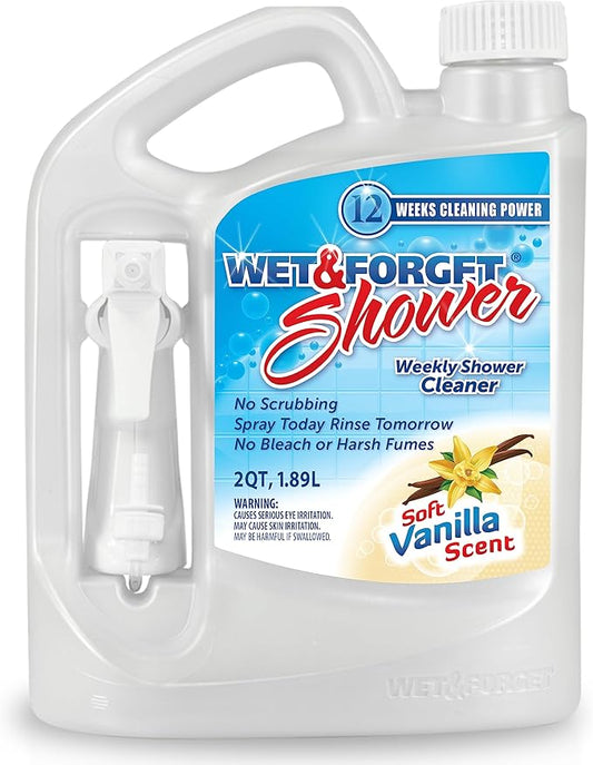 Wet & Forget Shower Cleaner Weekly Application Requires No Scrubbing, Bleach-Free Formula, 64 Ounce (Pack of 1)