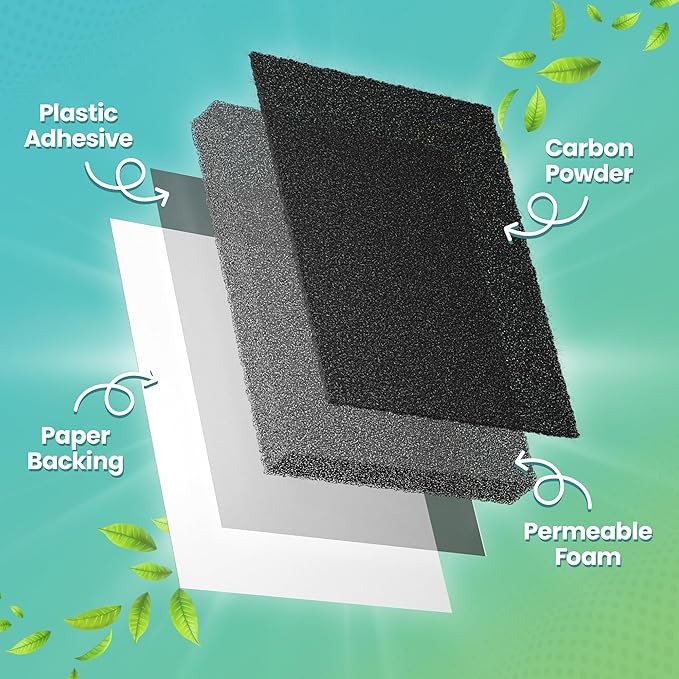 Trash Can Deodorizer Odor Eliminator - Garbage Can & Diaper Pail Deodorizer compatible with Dekor Munchkin Ubbi Diaper Genie, Odor Absorber Natural Activated Carbon Unscented Fragrance Free, 2 Pack