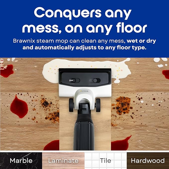 Wet Dry Vacuum and Mop for Hard Floors | Digital Display | Great for Sticky Messes, Pet Hair, Picks Up Debris & Deep Scrubs | Self Cleaning | Vacuum Cleaner for Hard Floors and Area Rugs