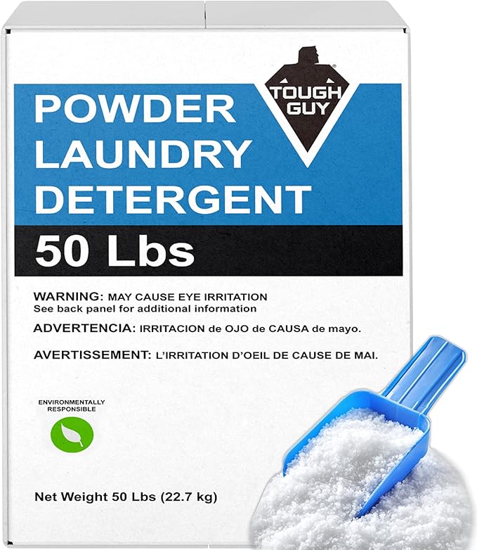 (50 LBs) - Laundry Detergent Powder, for Home and Commercial Use, Citrus Scent, Low Suds, Eco-Friendly - High Efficiency Compatible (HE)
