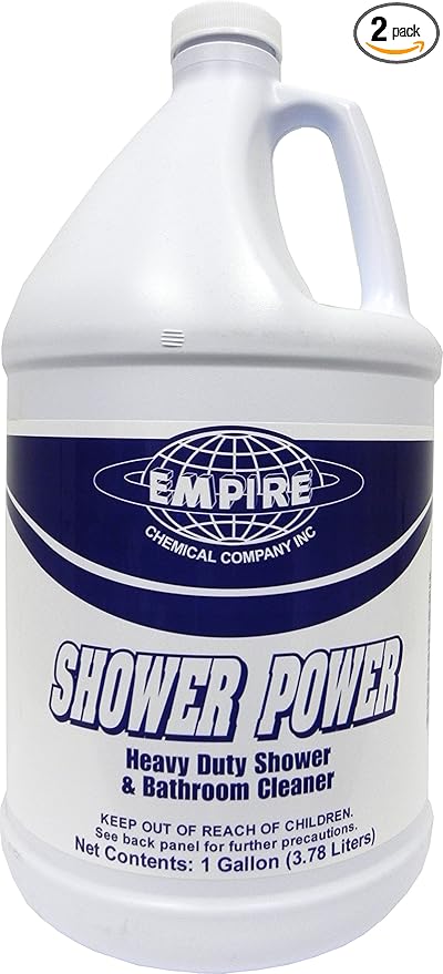 Shower Power - Powerful Bathroom Cleaner from Concentrate - Tub and Shower Cleaner - Cleans Tubs, Toilets, Urinals, Fixtures & More-1 Gal.