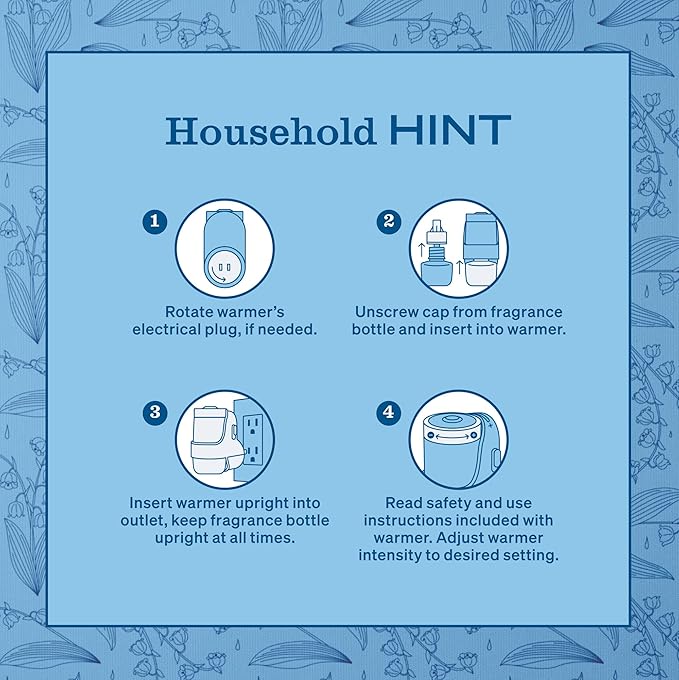 MRS. MEYER'S CLEAN DAY Premium Scented Oil Diffuser Kit, Rain Water, 1 warmer and .67 fl oz refill