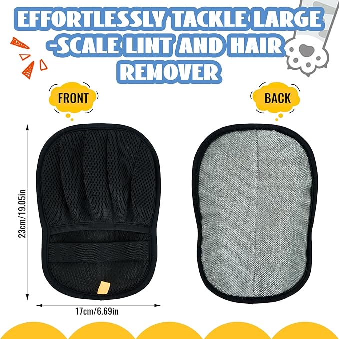 1 PCS Pet Hair Removal Glove for Dogs and Cats Reusable Newly Upgraded Five-Finger Electrostatic Pet Cat Dog Hair Remover Non-Slip Dog Hair Remover Tool for Couch, Clothing, Car Seat,Carpet