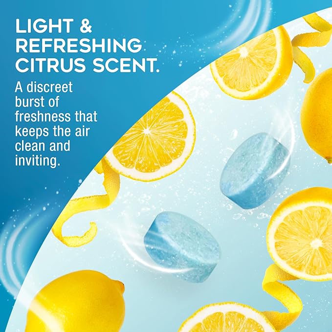 Odor Eliminating Toilet Tablets, Shark Tank Bathroom Deodorizer with Citrus Essential Oils, Individually-Wrapped Toilet Deodorizer, Single-Use Bathroom Odor Eliminator, 30 Tablets