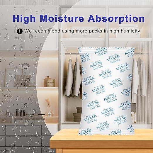 Large Desiccant Packs, 5 Packs 600 Gram Silica Gel Packets Reusable, Dehumidifier Packs for Car Desiccant, Large Moisture Absorbers for Car, Safe, 3D Filaments, Basement Garage