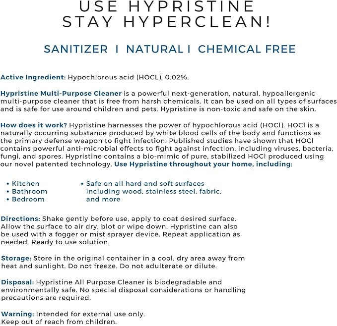 Natural Multipurpose Surface Cleaner, 128 fluid Ounce Bottle, 4 Pack