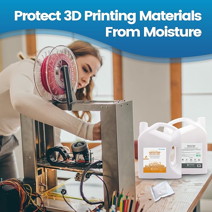 [45 LBS] Orange Premium Indicating Silica Gel Beads (Industry Standard 3-5 mm) - Reusable Desiccant Beads Silica Gel Dehumidifier