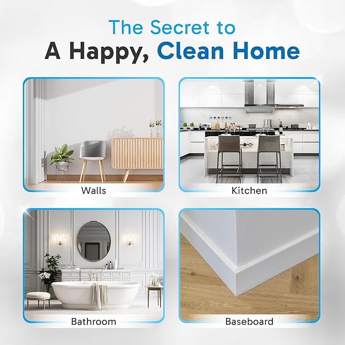 (20 Pack) Extra Large Eraser Sponge - Extra Thick, Long Lasting, Premium Melamine Sponges in Bulk - Multi Surface Power Scrubber Foam Cleaning Pads - Bathtub, Floor, Baseboard, Bathroom, Wall Cleaner