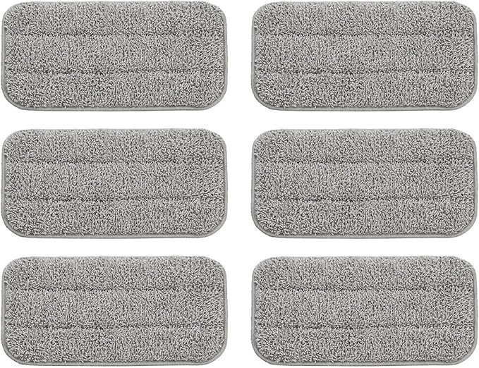 Steam Mop Pads for Floor Cleaning, Washable and Reusable Replacement Mop Pads 6pack