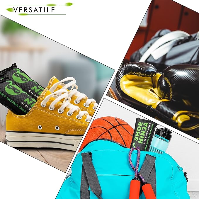 Shoe Deodorizer Inserts - Shoe Odor Eliminator - Activated Charcoal to Absorb Shoe Smell - Pack of 2 Shoe Smell Eliminator with Nail Clippers