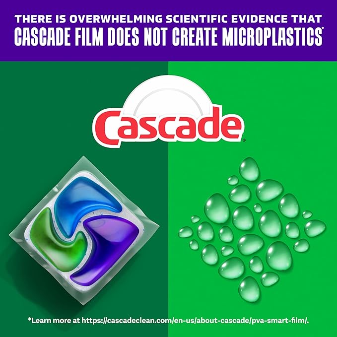 Cascade Platinum Plus Dishwasher Pods, Dish Detergent Soap, Clean Scent, 62 Count