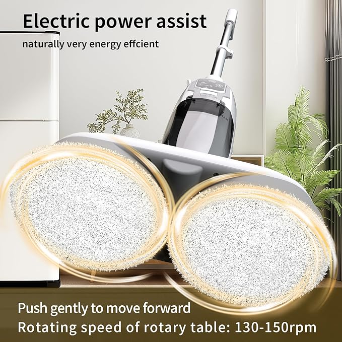 Scrub and Steam Mop with 13 Accessories,Floor Scrubber Spin Mop for Hard Floors Deep Cleaning,Washable Mop Pads for Home,550ml Capacity,Chemical-Free Deep Clean & Sanitize with High Temperature