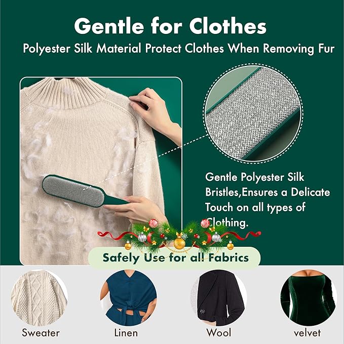 Pet Hair Remover for Clothes -Dog & Cat Hair Remover for Clothes-Better Than Lint Rollers for Pet Hair, Lint Remover Brush, Lint from Clothing, Couch, Furniture, Bedding,Car