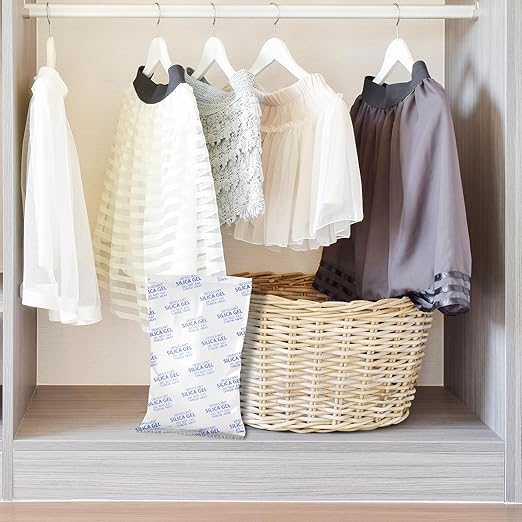 Large Desiccant Packs, 5 Packs 600 Gram Silica Gel Packets Reusable, Dehumidifier Packs for Car Desiccant, Large Moisture Absorbers for Car, Safe, 3D Filaments, Basement Garage