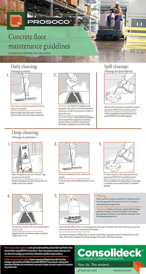 Prosoco LSKlean ULTRA 30 | Concentrated Maintenance Cleaner Designed for use with Automatic Floor Scrubbers - Trusted by Professionals