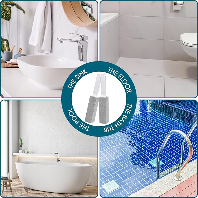 20 Pack Pumice Stone Toilet Bowl Cleaner Pumice Stone with Handle for Toilet Cleaning, Remove Limescale, Rust, Cleaning Supplies for Toilet, Pool, Bathroom, Sink