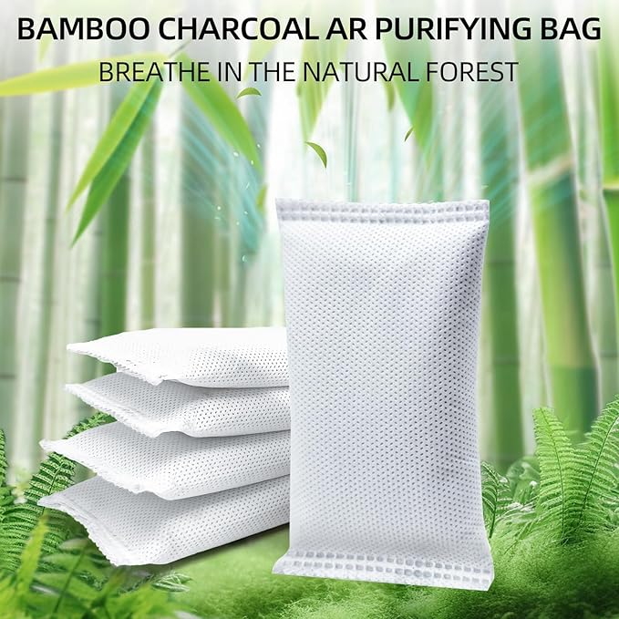 10 Pack Shoe Deodorizer,Activated Charcoal Odor Absorber,Reusable Odor Eliminator for Shoes,Gym Bags,Pet,50g/Pack