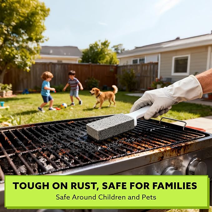 PUMIE Pumice Stone Toilet Bowl Cleaner (2-Pack) - Toilet Pumice Stone with Handle - Heavy Duty Scouring Stick for Rings, Bowls, Hard Water Stains, Lime, Rust, Sink - Includes Handle for Easy Use