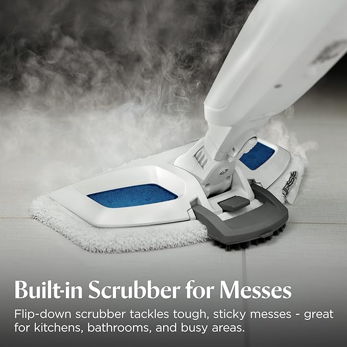 Bissell Power Fresh Steam Mop with Natural Sanitization, Floor Steamer, Tile Cleaner, and Hard Wood Floor Cleaner with Flip-Down Easy Scrubber, 1940A