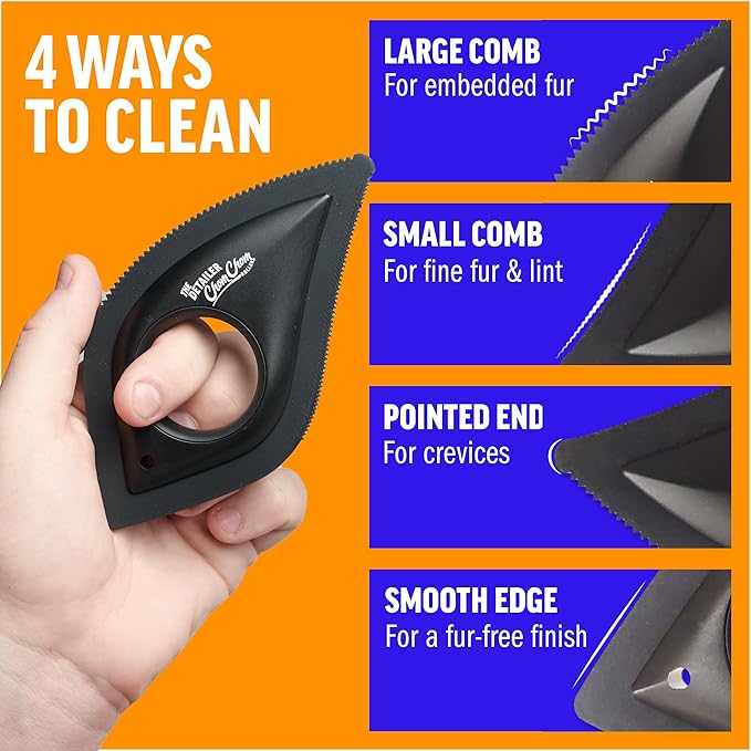 ChomChom Roller & Detailer Bundle - Pet Hair Remover and Reusable Lint Roller - ChomChom Cat and Dog Hair Remover for Furniture, Couch, Carpet, Clothing and Bedding - Multi-Surface Fur Removal Tool