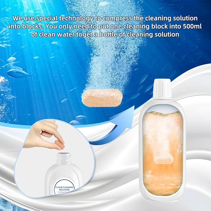 5 Bottles Compatible with Tineco Cleaning Solution Pet 500ml Per Bottle Orange Scents Floor Cleaner Compatible with All Robot Vacuums with Mopping and Cordless Wet/Dry Vacuum (Orange Scents)