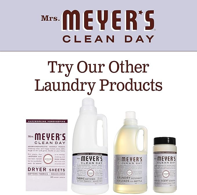 Mrs. Meyer's Clean Day Dryer Sheets Lavender, 80 Count (Pack of 2)