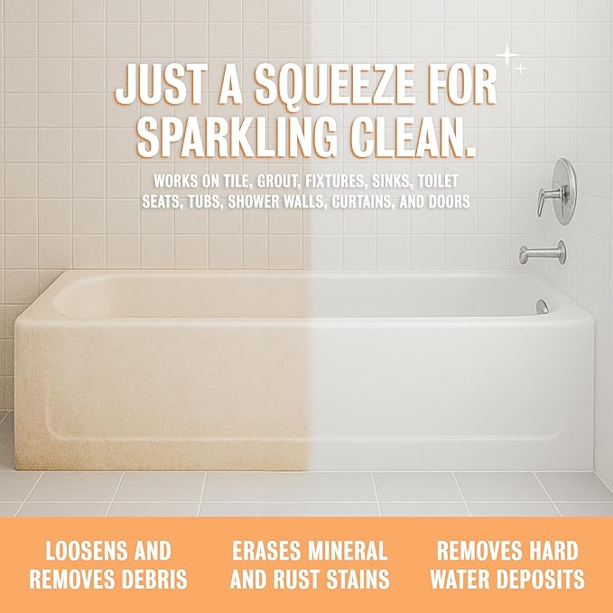 Rebel Green Neat and Tidy Tub & Tile Bathroom Cleaner Spray - Chamomile Orange Blossom Scent - Plant-Based Formula for Showers, Sinks, Tubs, Toilets, and Tile - 24 fl oz - 2 Pack