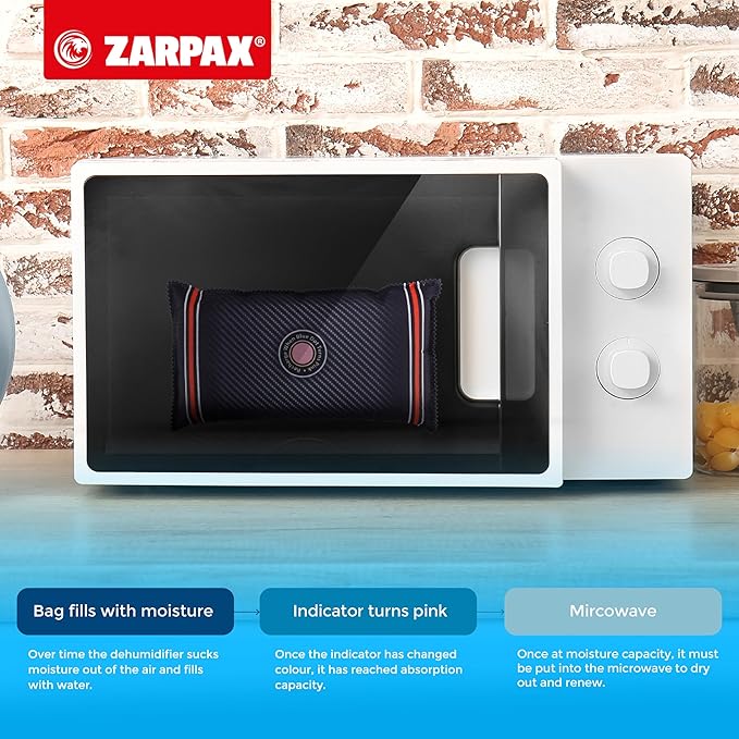 Car Dehumidifier Mega Pack - Absorbs Moisture & Condensation - 100% Leakproof - Reusable (2.2lbs/1kg)