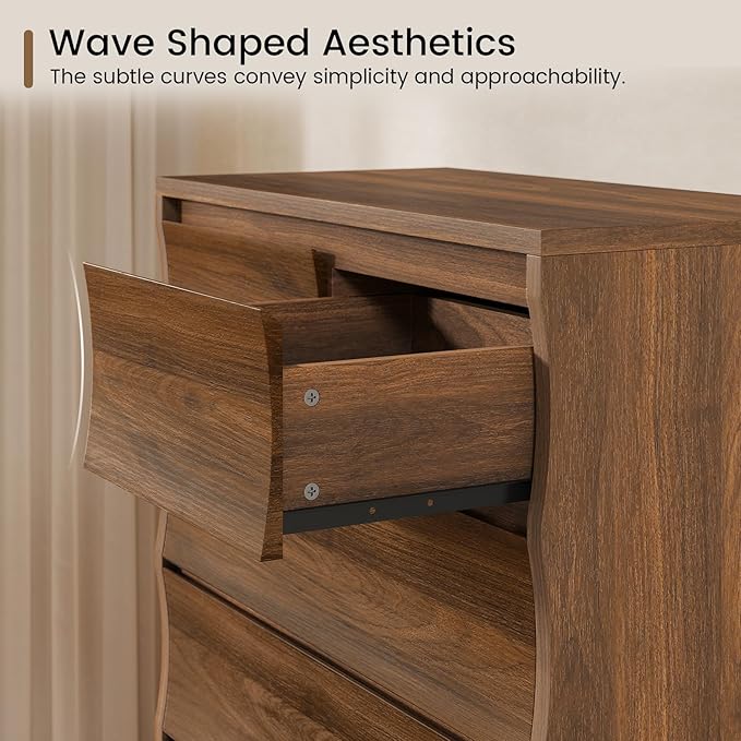 SUCSSRICH Tall Dresser for Bedroom, 61.1" Tall Dresser with 8 Drawers, Wood Dressers & Chests of Drawers, Accent Upright Drawer Organizers for Closet, Hallway