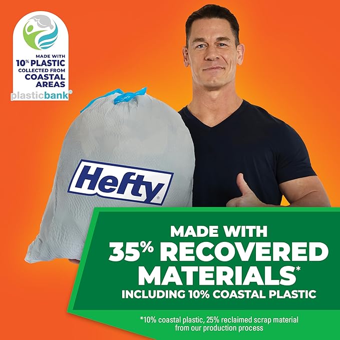 Hefty Ultra Strong Trash Bags | Kitchen | 13 Gallon | 80 Bags, Pack of 3