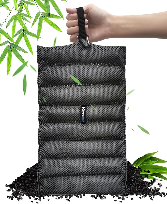 Bamboo Charcoal Air Purifying Bag,Reusable Natural Activated Charcoal Bags,300g Deodorizer and Odor Purifier,for Home,Car,Pet Space,Bathroom,Basement,Closet,Shoe Cabinets