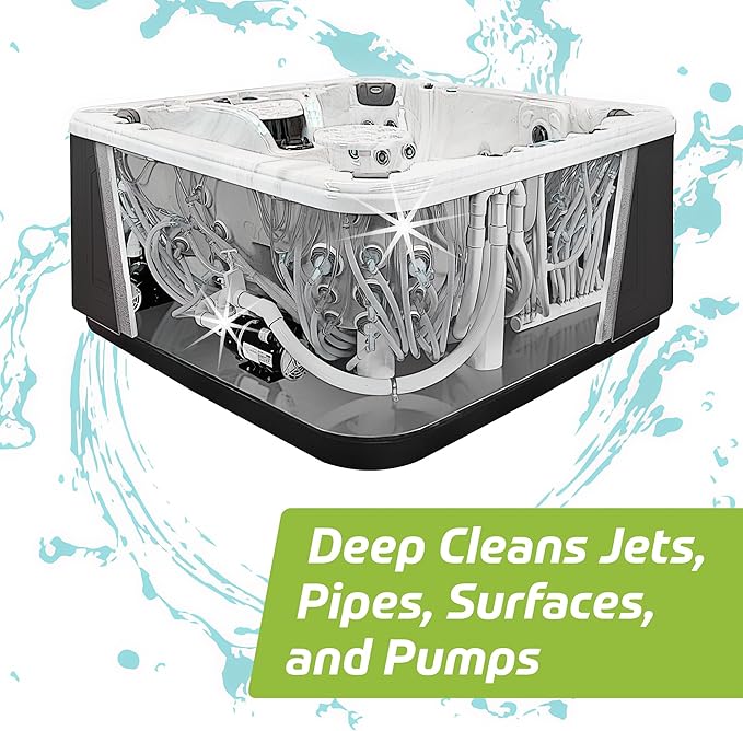 Velocity Hot Tub Cleaner – 2 Uses Per Bottle. Spa Cleaner, Removes Buildup for Instant Clear Water