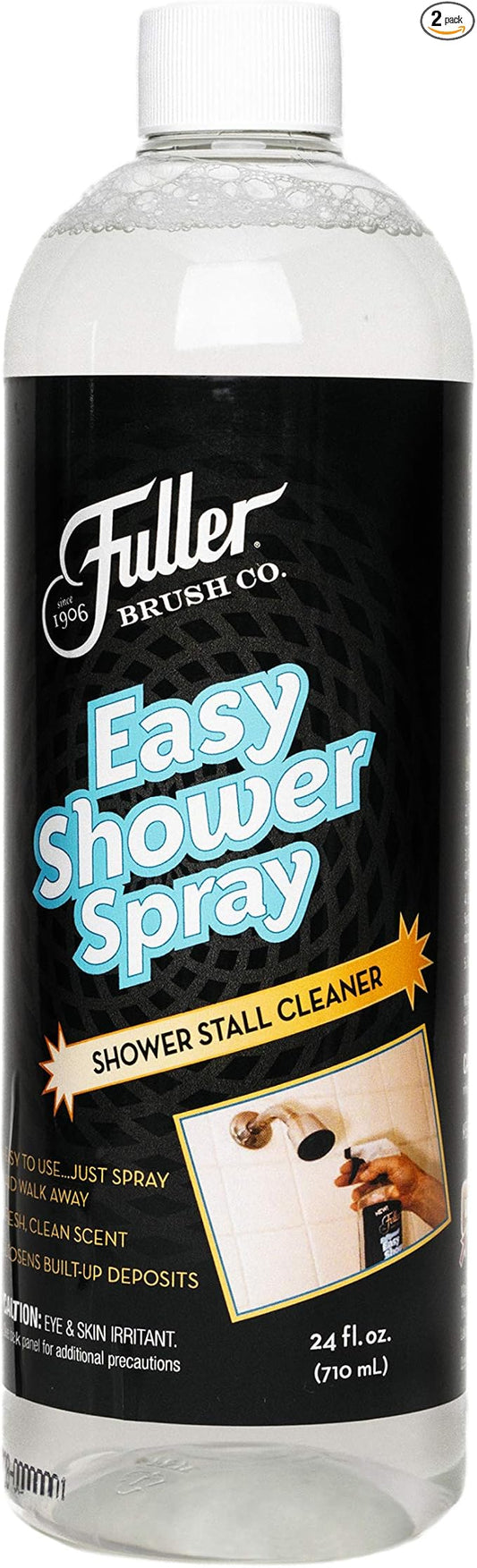 Fuller Brush Easy Shower Spray - No Scrub Shower Cleaner - Multi Surface Formula Keeps Surfaces Clean From Dirt, Soap Scum and Hard Water Stain Build Up Perfect for Shower Floors Walls (Pack of 2)