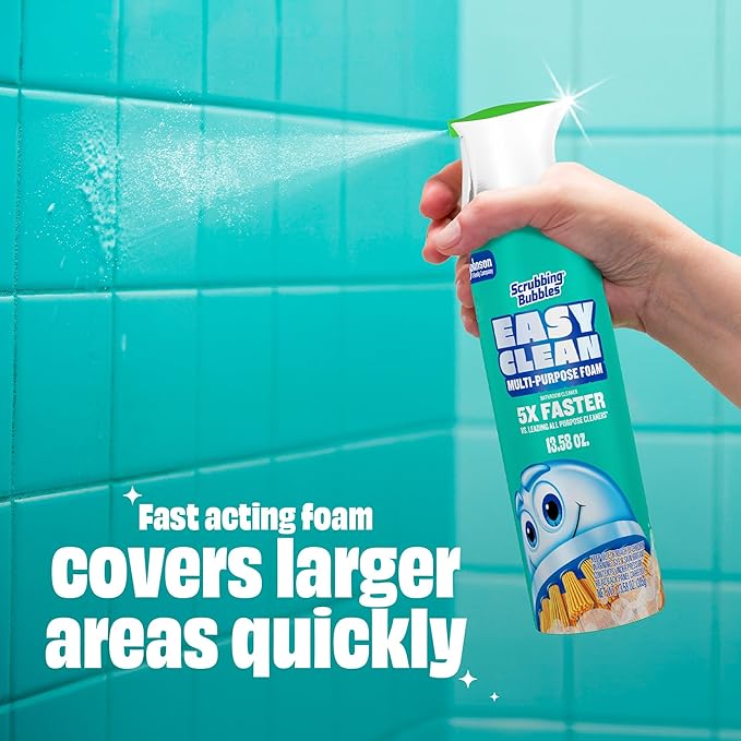 Scrubbing Bubbles Easy Clean Foaming Multipurpose Bathroom Cleaner, Continuous Spray Bottle, Fast Acting Foam, 13.58 Ounce