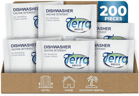 Automatic Dishwasher Detergent Powder - 1.5 oz Packets (200 packs)