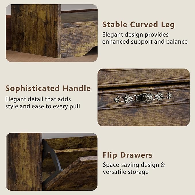 Shoe Cabinet for Entryway, Slim Shoe Storage Cabinet with Adjustable Shelves, Wooden Rack and Organizer for Small Spaces, Closet, Foyer, Hallway