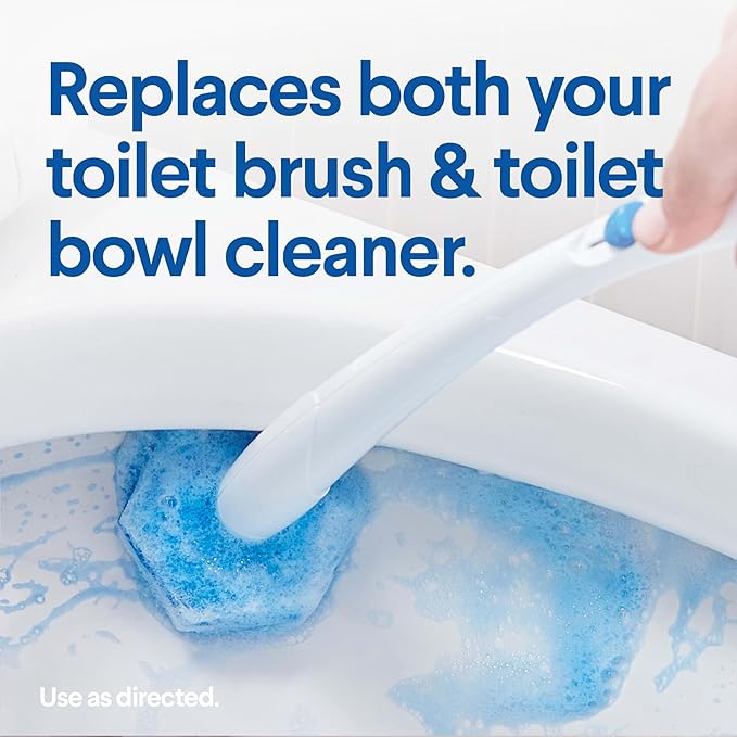 CLOROX ToiletWand Toilet Bowl Cleaner- Toilet Brush, Storage Caddy and 16 Disinfecting Refill Heads (Pack of 6)