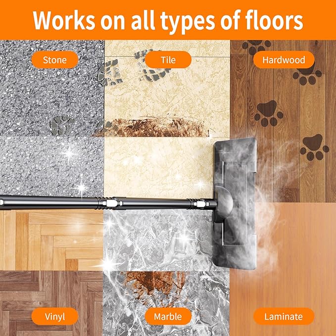 Steam Mop, Detachable Steam Cleaner 16-in-1 Lightweight Handheld Steamer for Hardwood Floors, Home, Tile, Furniture, Clothes, Windows Cleaning