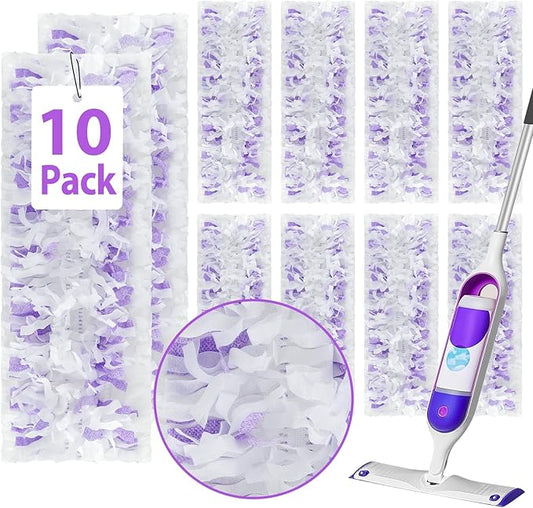 10 Count ‌Disposable Heavy-Duty Power Mop Pads Refills for Swiffer Power Mop,Replacement Floor Cleaning Refills, Non-Washable & Unscented, Compatible with Swiffer PowerMop (Quick-Absorb, No Residue)