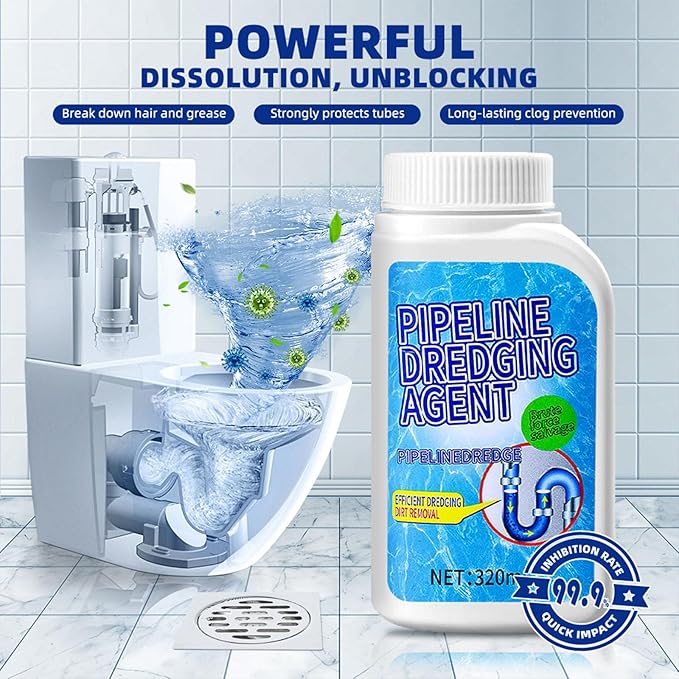 Liapu 3pcs Drain Clog Remover, Pipeline Dredging Agent, Powerful Quick Cleaning Drain Toilet Cleaner Tool, Unclog Toilet Clog And Kitchen Sink Pipe Unblocker Powder