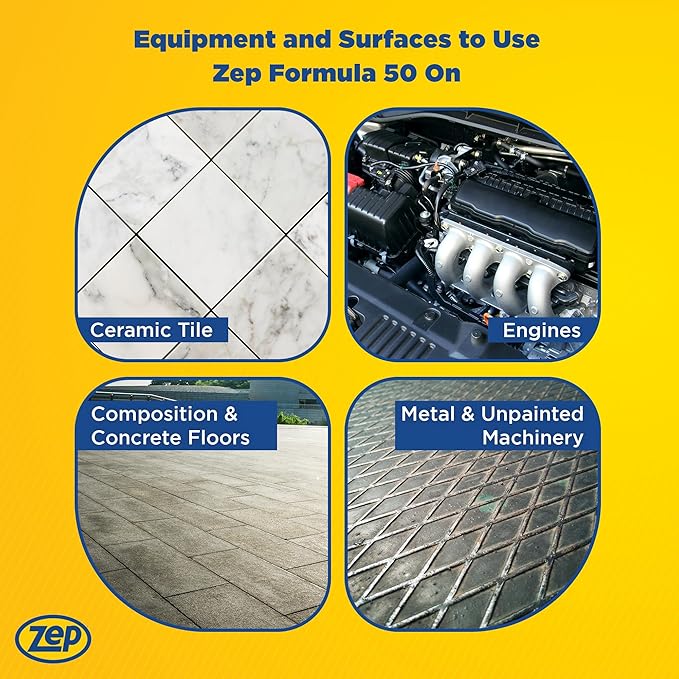 Zep Formula 50 Cleaner and Degreaser - 55 Gallon (1 Drum) 85985 - All-Purpose, Heavy-Duty, Use on Floors, Walls, Unpainted Metal Surfaces, Engines, Grills, Ovens and Fans