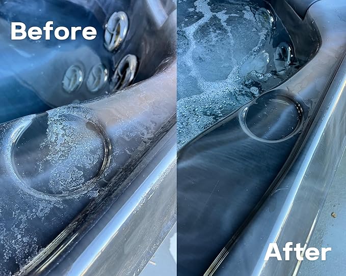 Spa & Hot Tub Surface Cleaner - All Natural Lemon/Lime Scent, Removes Scale, Dirt, Grime, & Hard Water | Ideal for Hot Tubs, Swim Spas, Bath Tubs & Showers | 16oz