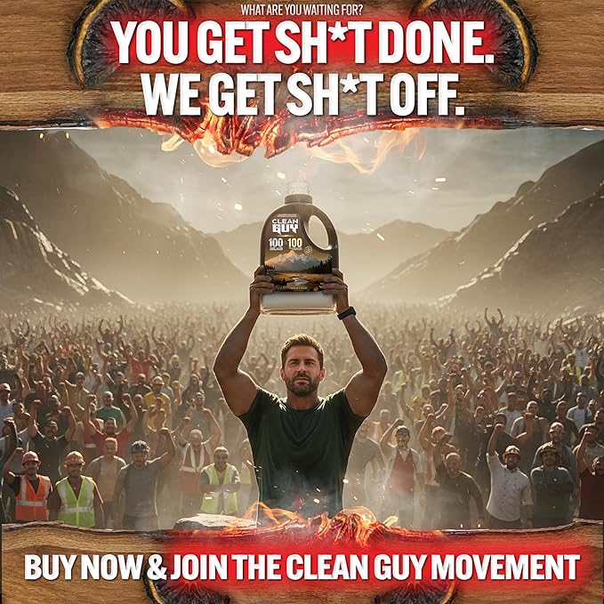 Clean Guy Laundry Detergent with Dryer Sheets | Citrus & Sandalwood Scent, Energizing Freshness, Deep Clean Technology, Soft & Fresh Clothes - Citrus & Sandalwood (100 Loads PLUS 100 Dryer Sheets)