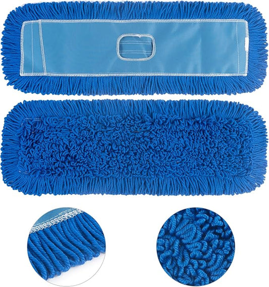 Matthew 36'' Microfiber Loop Dust Mop Washable Commercial&Residential Heavy Duty Mop Head Replacement Premium Absorbent Industrial Dust Mop Refill Pads for Hardwood, Office,Garage and Hotel -1Pack