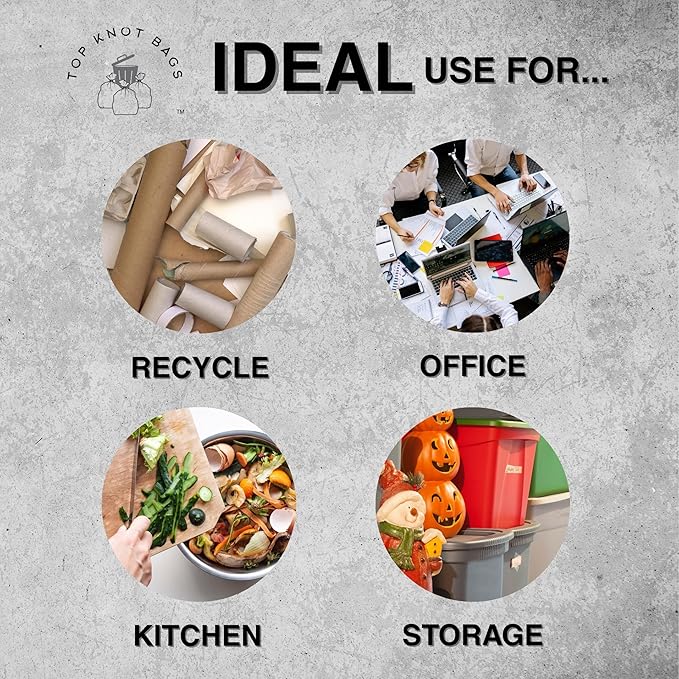 45 Gallon Garbage Trash Bag 40X48" Black 150 Count Can Liner Bulk 40 Gallon 41 Gallon 42 Gallon 44 Gallon Made in USA