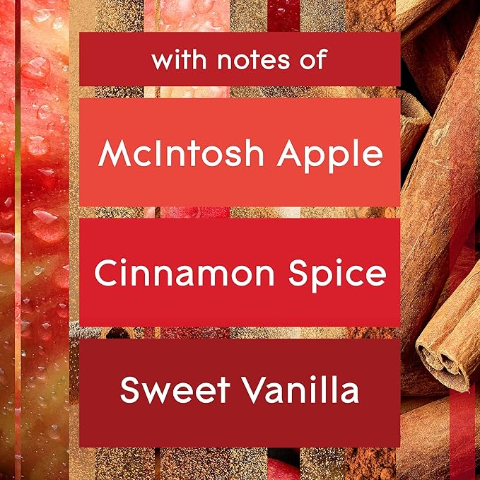 Glade PlugIns Refills Air Freshener, Scented and Essential Oils for Home and Bathroom, Apple Cinnamon, 3.35 Fl Oz, 5 Count