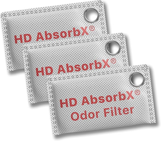 iTouchless AbsorbX High-Density Charcoal Air Purifying Bags 3-Pack – Bamboo Activated Charcoal Odor Eliminators for Home, Car, Closet, Pet Areas – Fragrance-Free, Long-Lasting Freshness